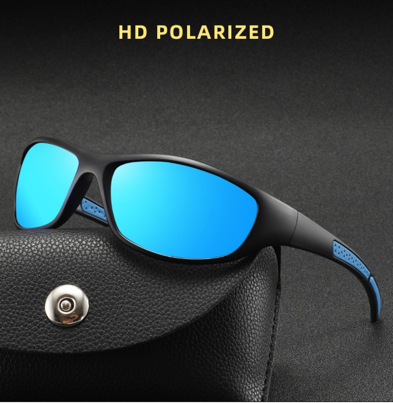 Sunglasses Polarized Men - แว่นกันแดดโพลาไรซ์สำหรับเล่นกีฬากลางแจ้ง 1 ชิ้น สำหรับผู้หญิงและผู้ชาย แว่นกันแดดวินเทจสุดหรู แว่นกันแดดสไตล์พังก์ยอดนิยม