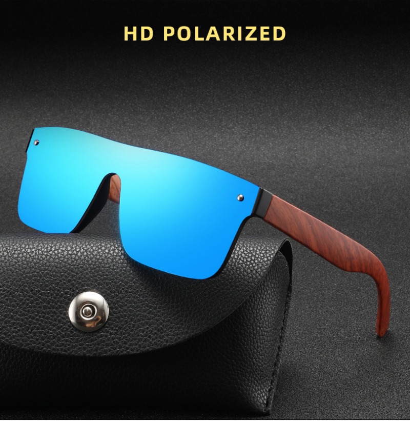 Sunglasses Polarized Men - แว่นกันแดดโพลาไรซ์สำหรับผู้ชายสำหรับกีฬากลางแจ้ง แว่นกันแดดสำหรับขับรถ แว่นกันแดดแฟชั่น ขาแว่นไม้ไผ่และไม้ แว่นตาป้องกันรังสียูวี 400
