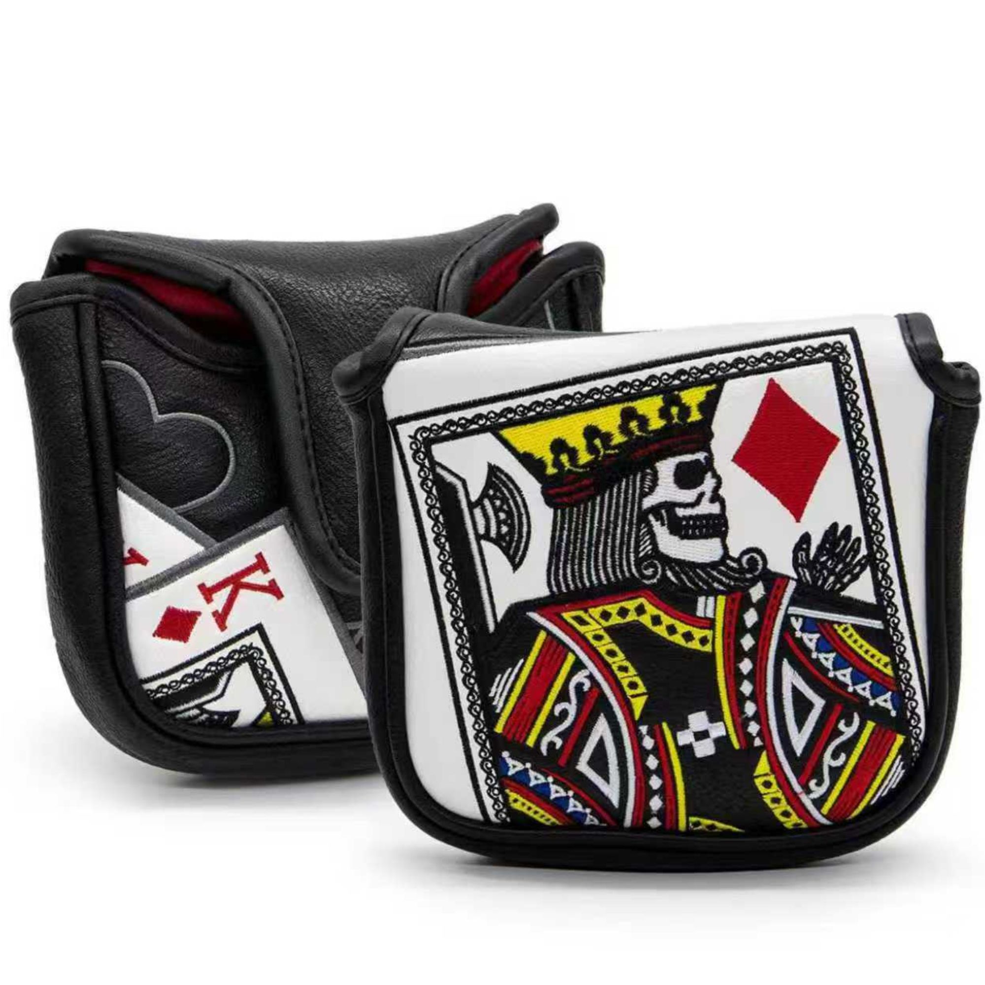 Men'S Accessories For Christmas - ไม้พัตเตอร์ปักลาย King Of Hearts พร้อมตัวล็อคแม่เหล็กสำหรับส่วนใหญ่ยี่ห้อ, อุปกรณ์กอล์ฟสำหรับนักกอล์ฟชาย