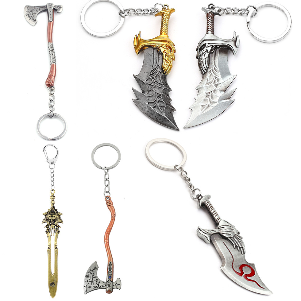 Men Accessories Chain - พวงกุญแจดาบของเครโทส God of War 4 ของตกแต่งสำหรับผู้ชายและผู้หญิง