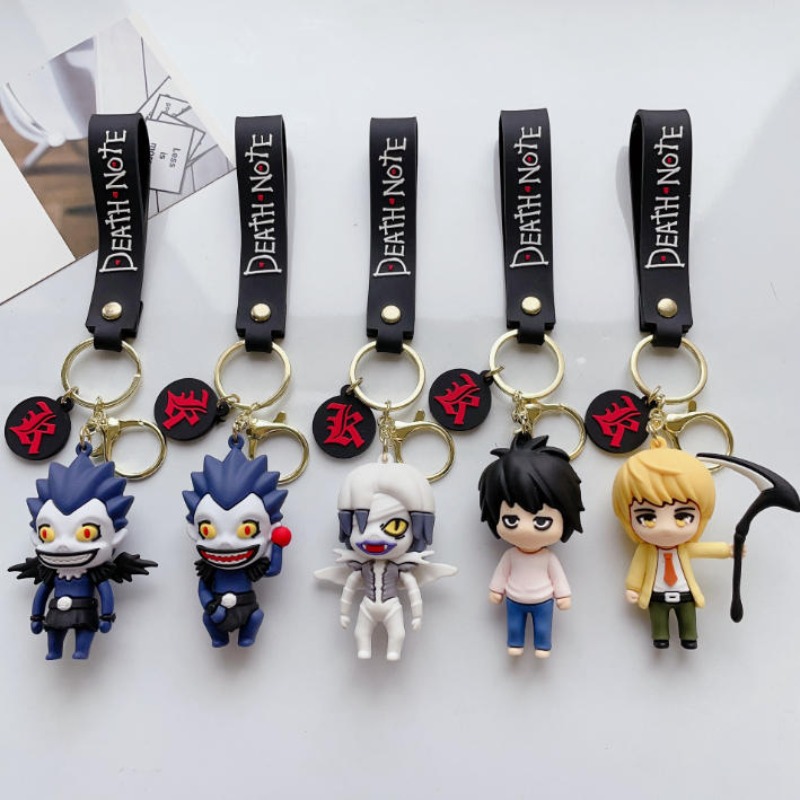 Men Accessories Chain - พวงกุญแจอนิเมะใหม่สำหรับผู้หญิงผู้ชาย พวงกุญแจการ์ตูนแบบสองด้าน จี้อะคริลิก ของขวัญวันเกิดสำหรับเด็ก