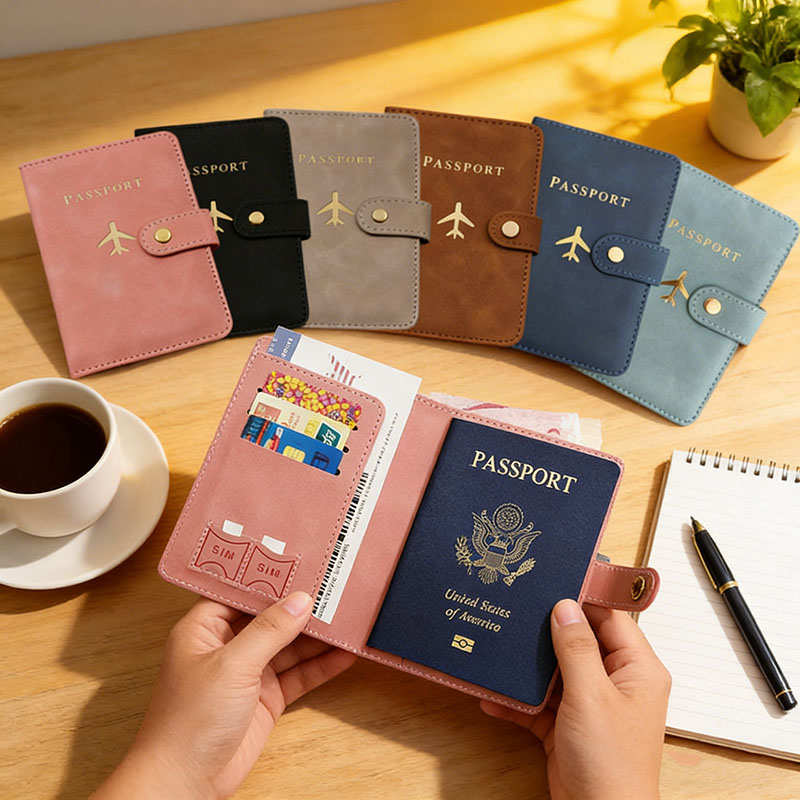 Men'S Accessories Case - ซองหนังใส่พาสปอร์ต กระเป๋าใส่บัตรเครดิต สำหรับเดินทาง สำหรับผู้หญิง/ผู้ชาย พร้อมตัวล็อค