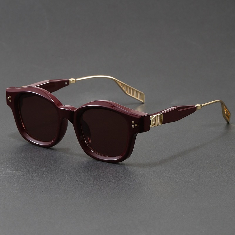 แว่นกันแดดทรงเหลี่ยมสไตล์เรโทร - Sunglasses Polarized Men บทวิจารณ์และราคา