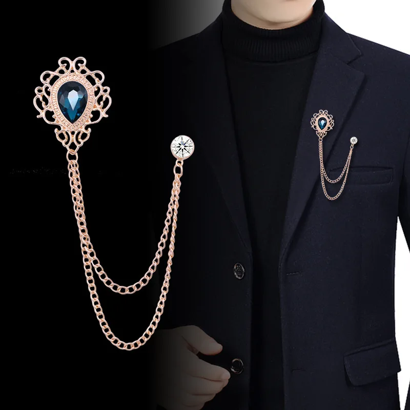 เข็มกลัดติดปกเสื้อแบบวินเทจประ - Men Accessories Chain บทวิจารณ์และราคา