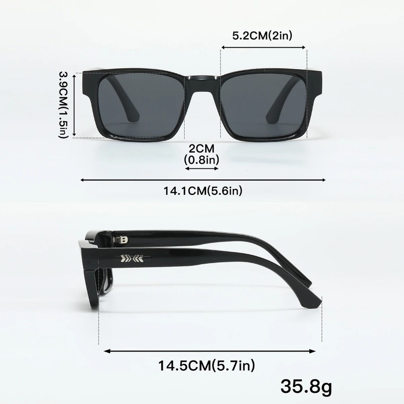 แว่นกันแดดโพลาไรซ์ทรงเหลี่ยมคุ - Sunglasses Polarized Men บทวิจารณ์และราคา