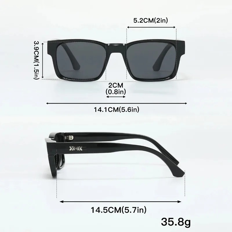 แว่นกันแดดโพลาไรซ์ทรงเหลี่ยมคุ - Sunglasses Polarized Men บทวิจารณ์และราคา