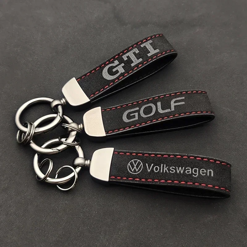 พวงกุญแจหนังกลับแท้ ประดับโลโก - Men'S Accessories Golf บทวิจารณ์และราคา