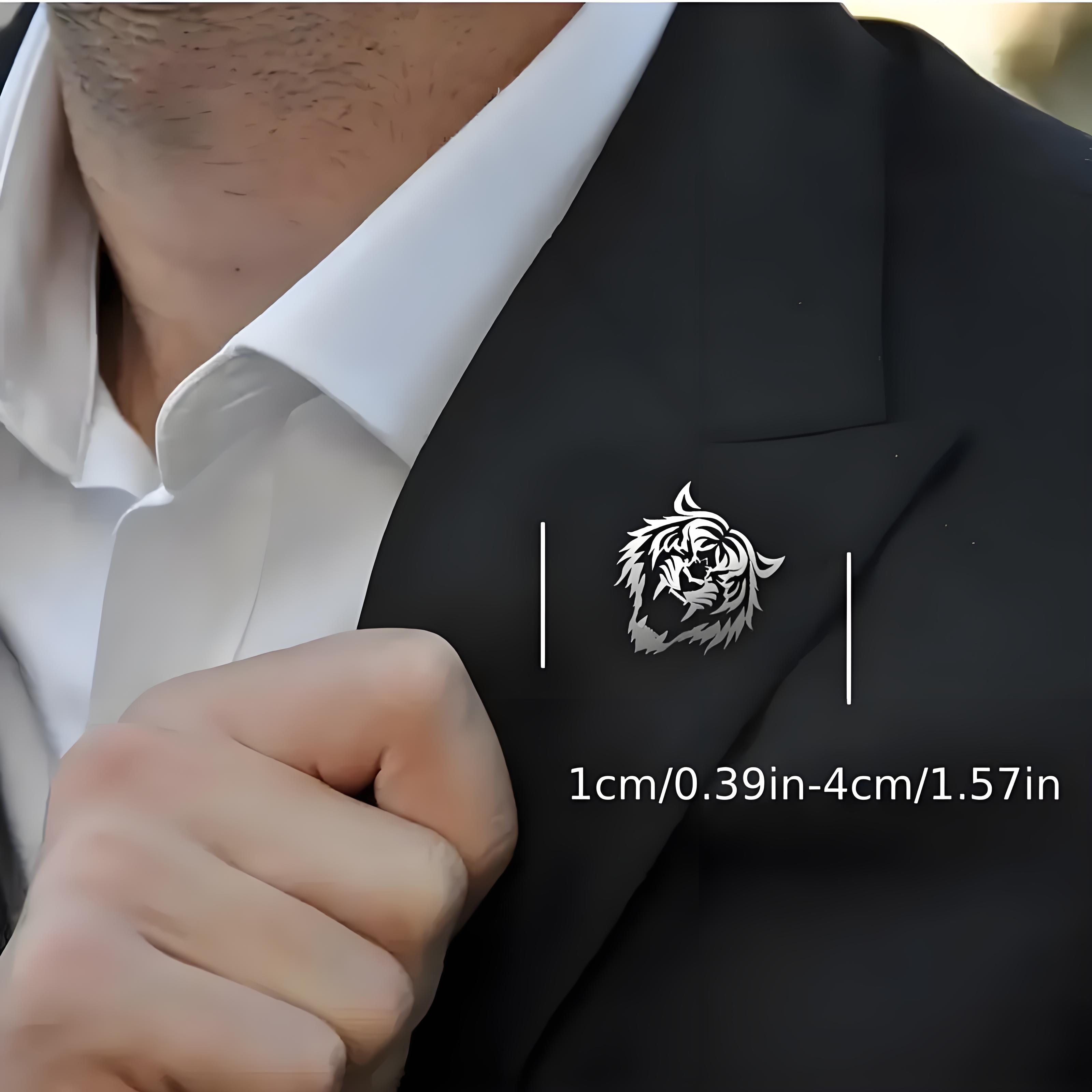 ผู้ชายสแตนเลส Tiger HEAD Lapel - Men Accessories Gift Set บทวิจารณ์และราคา