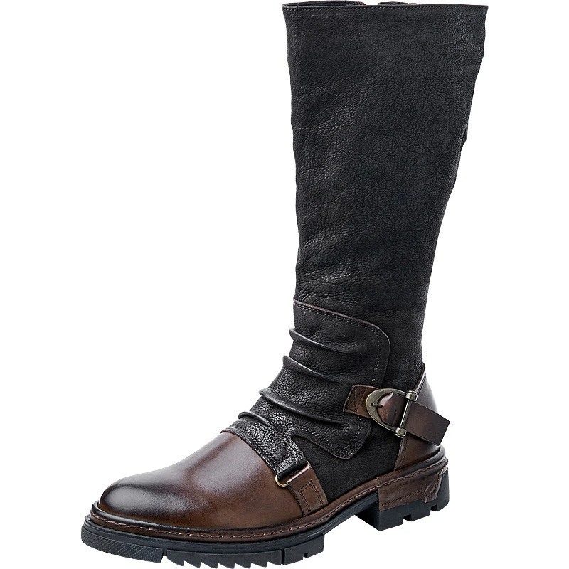 รองเท้าบูทหนังเทียมสไตล์ยุคกลา - Men Accessories Style บทวิจารณ์และราคา