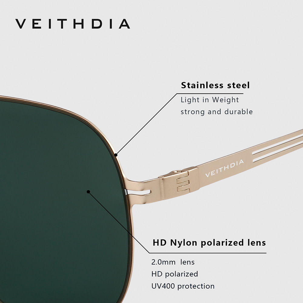 VEITHDIA แฟชั่นไนลอนแว่นตากันแ - Sunglasses Polarized Men บทวิจารณ์และราคา