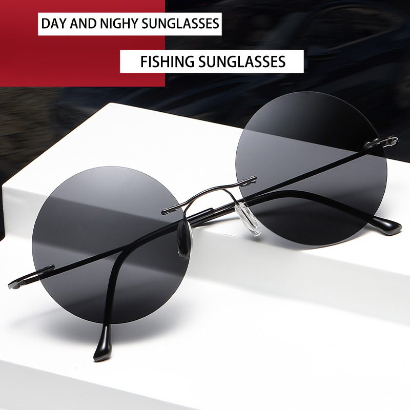 BOYSEEN แว่นกันแดดทรงกลมไร้กรอ - Sunglasses Polarized Men บทวิจารณ์และราคา