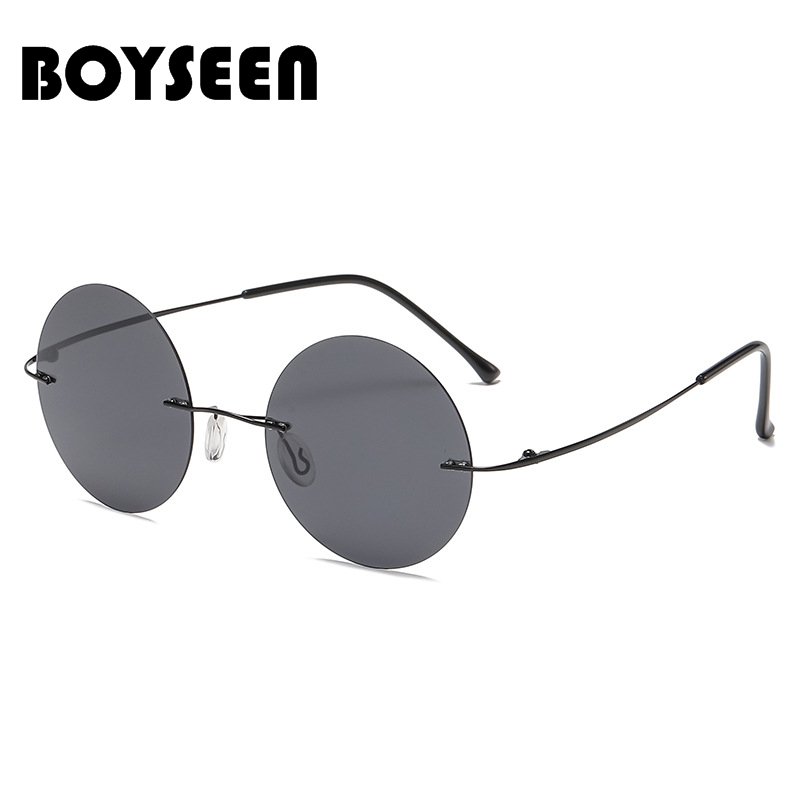 BOYSEEN แว่นกันแดดทรงกลมไร้กรอ - Sunglasses Polarized Men บทวิจารณ์และราคา