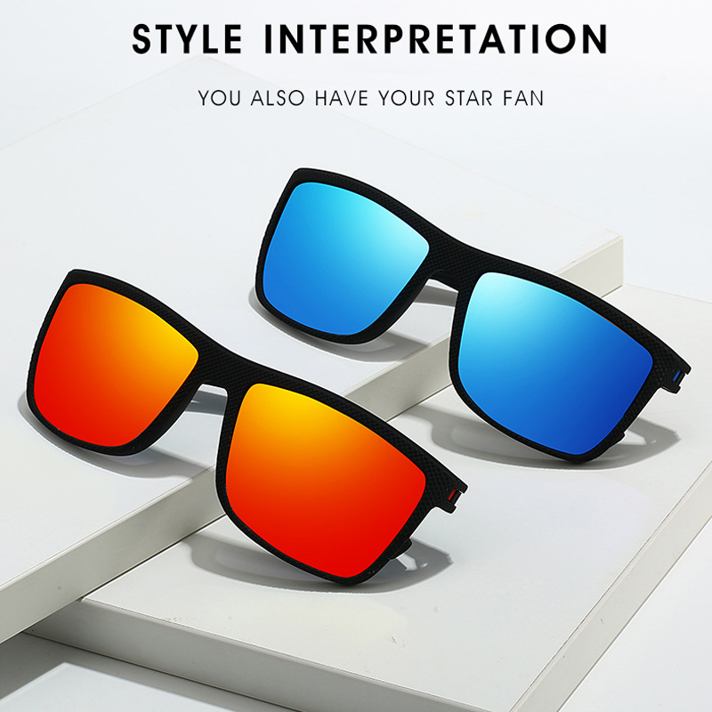 แว่นกันแดดทรงสี่เหลี่ยมสำหรับเ - Sunglasses Polarized Men บทวิจารณ์และราคา