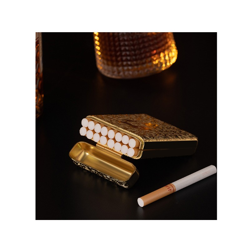 กล่องใส่บุหรี่โลหะแกะสลักสไตล์ - Men'S Accessories Case บทวิจารณ์และราคา