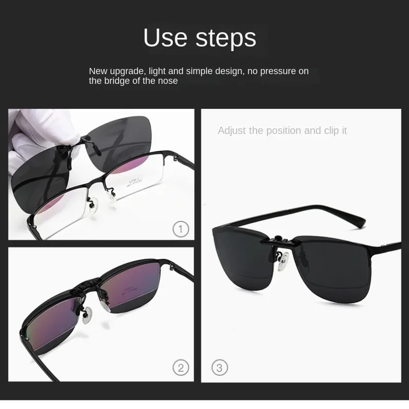แว่นกันแดดแบบหนีบทรงสี่เหลี่ยม - Sunglasses Polarized Men บทวิจารณ์และราคา