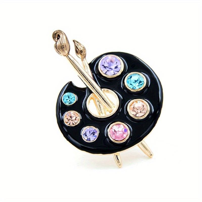 เข็มกลัดรูปพาเลทวาดลายคริสตัลส - Men Accessories Drawing บทวิจารณ์และราคา