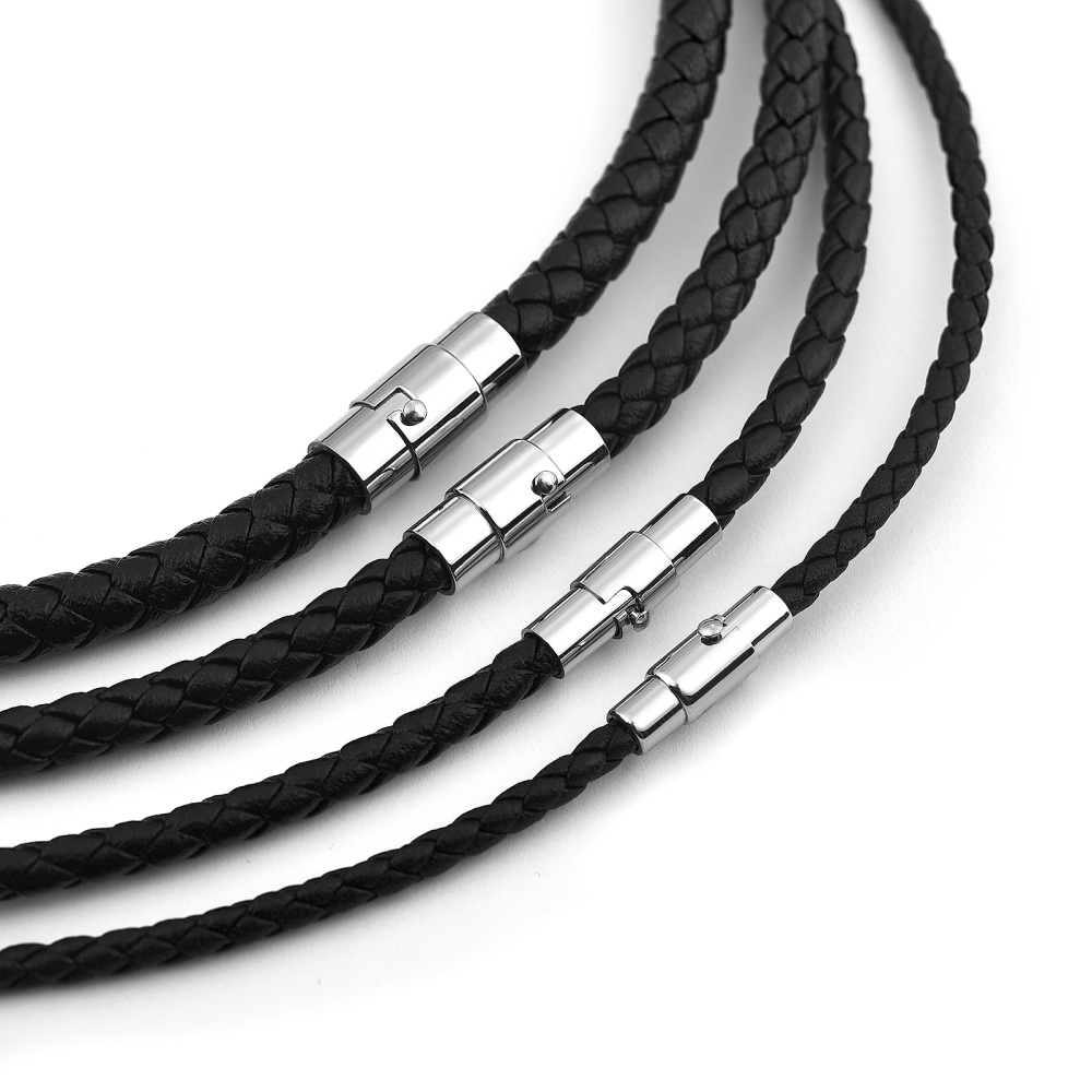 สร้อยคอหนังแท้ขนาด 45/50/60 ซม - Men Accessories Chain บทวิจารณ์และราคา