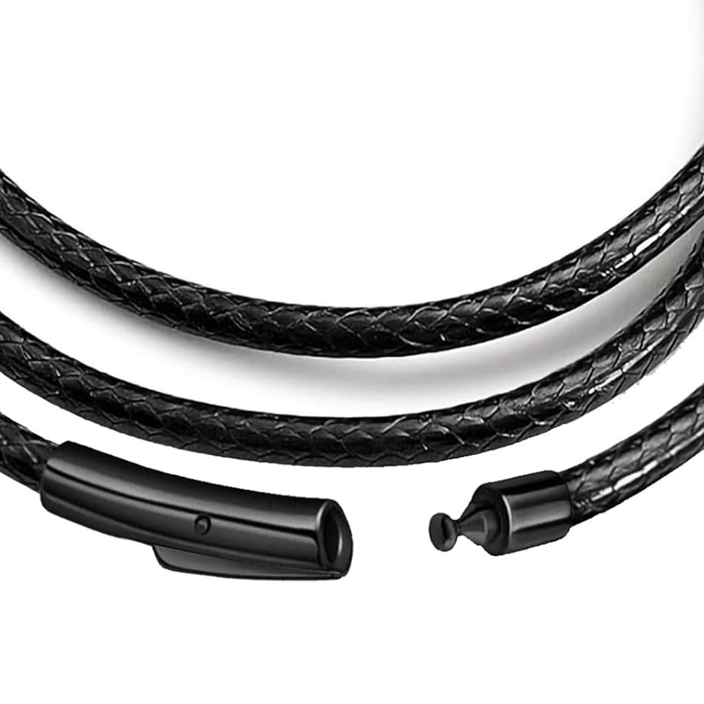 เชือกหนังถักสีดำกันน้ำขนาด 2 ม - Men Accessories Chain บทวิจารณ์และราคา